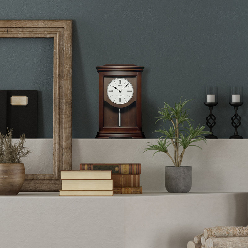 QXQ013BLH Mantel Clock, Brown