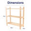 3-Shelf Utility Rack Storage Unit, Pre-sanded-124350547