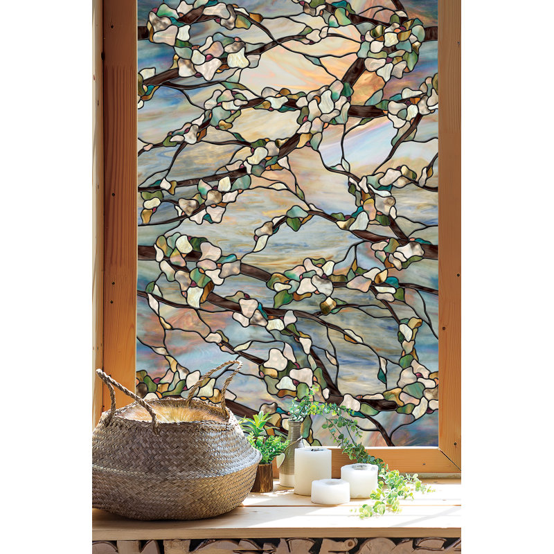 Sunset Stained Glass Decorative Window Film, 24" x 36"