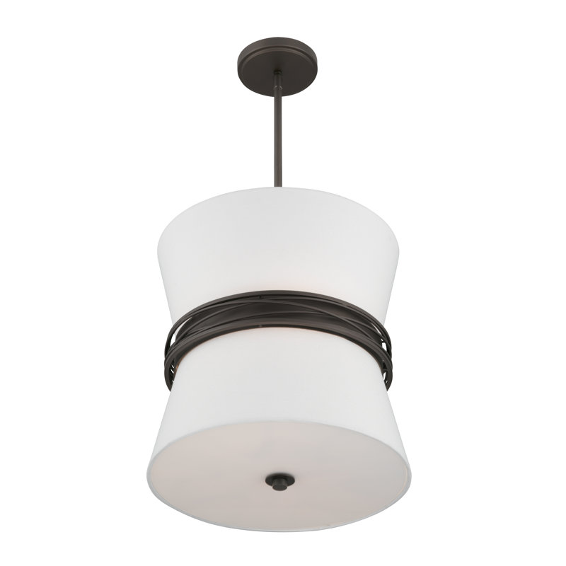 Luminaire suspendu 3 lumières Dalvor 14 ", H 14,5 po x l 14 po x P 14 po, Trois lumières