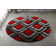 Corey-Leigh Abstract Shag Red/Gray Area Rug