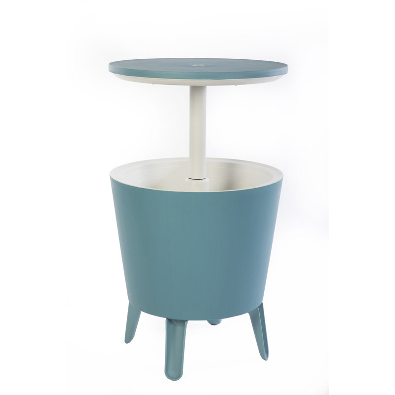 Teal 7.5 Gallon Cool Bar and Side Table