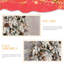 Arbre de Noël floqué en PE / PVC avec pommes de pin naturelles, conception peu encombrante, branches articulées, support en métal stable, aspect enneigé réaliste-769103268