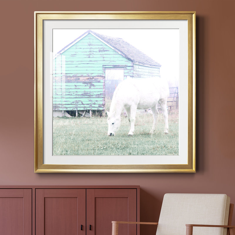 High High Horse II - impression encadrée sur papier, Encadrement doré, H 34,5 po x l 34,5 po x P 1,5 po