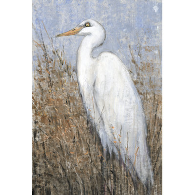 White Heron II by Timothy O' Toole - 1 Piece Wrapped Canvas Painting
