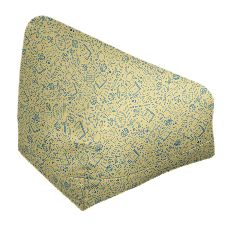 Sac de pois Leffel, H 120 po x L 31 po x P 60 po, Rembourrage poly, Jaune / bleu