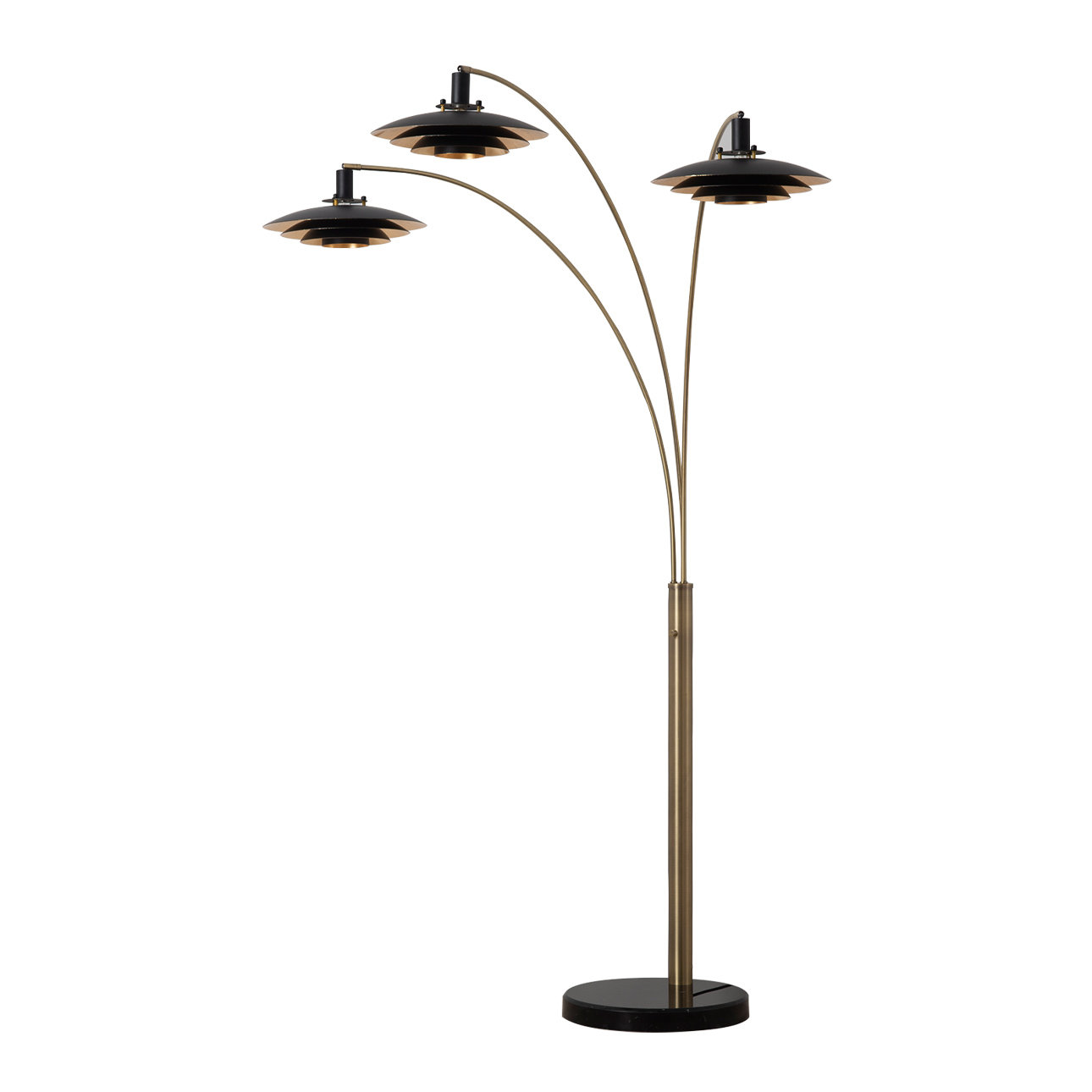 Rancho Mirage 84" Floor Lamp, Weathered Brass