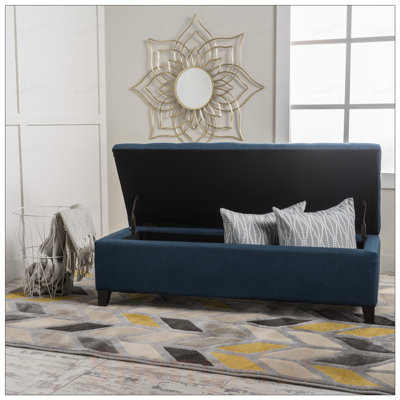 Upholstered Storage Ottoman Bench for Entryway, Bedroom, and Living Room, with Flip-Top Seat and 300lbs Weight Capacity