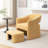 Upholstered Barrel Chair With Ottoman-549360607