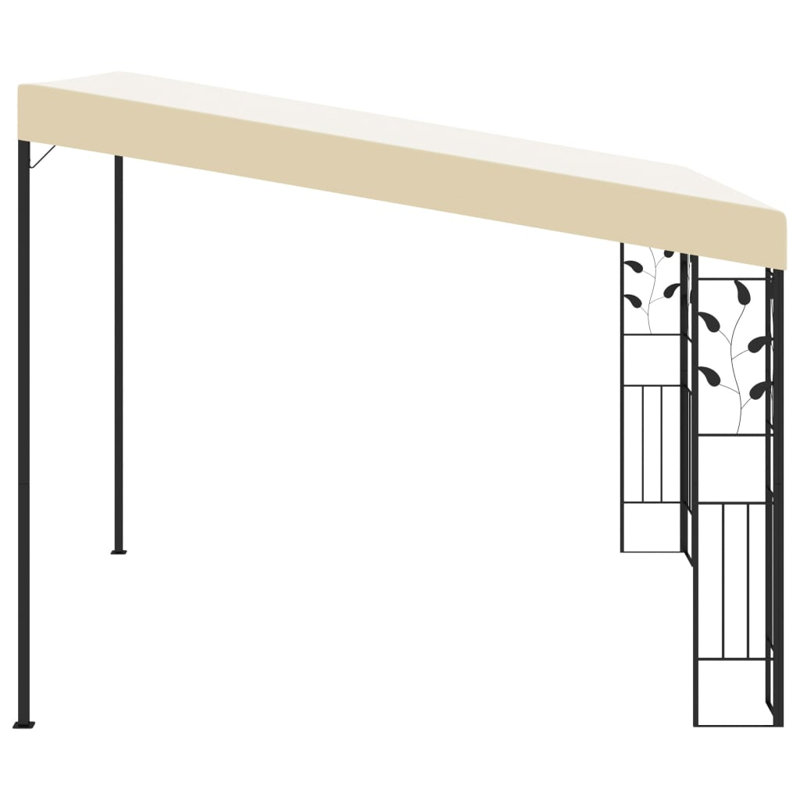Ophelia & Co. Wand-Pavillon 3X3x2,5 M Anthrazit, Cream