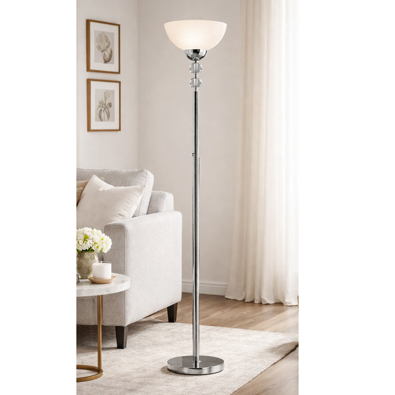 Lampe sur pied Eiland en laiton, Brushed