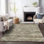 Tapis brun / beige en polyester tissé à la machine Thienan-1368364529