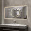 Miroir de salle de bain mural à DEL avec antibuée