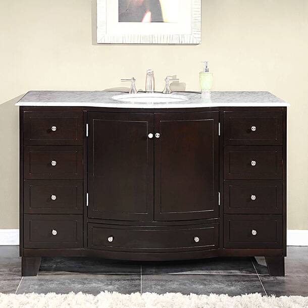 Darby Home Co Vivaan 55'' Single Bathroom Vanity with Stone Top ...