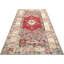 Tapis unique en laine noué à la main des années 1960 de 3 pi 8 po x 6 pi 10 po en rouge / jaune / ivoire / gris
