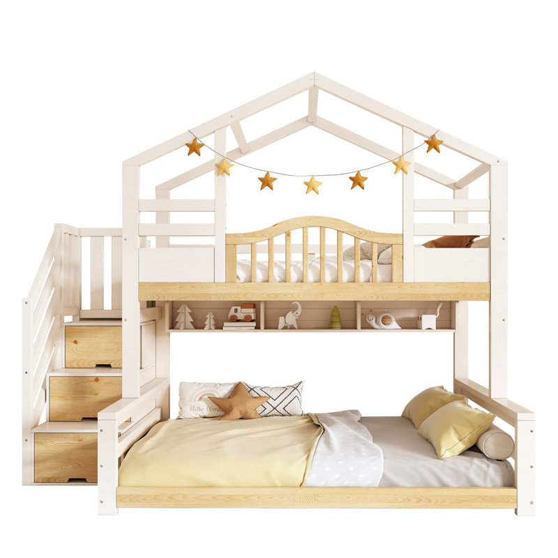 Solid Wood Storage Bed