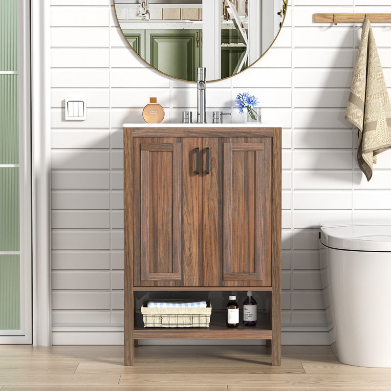 Meuble-lavabo simple 23,6 po Chamberlin, Brun