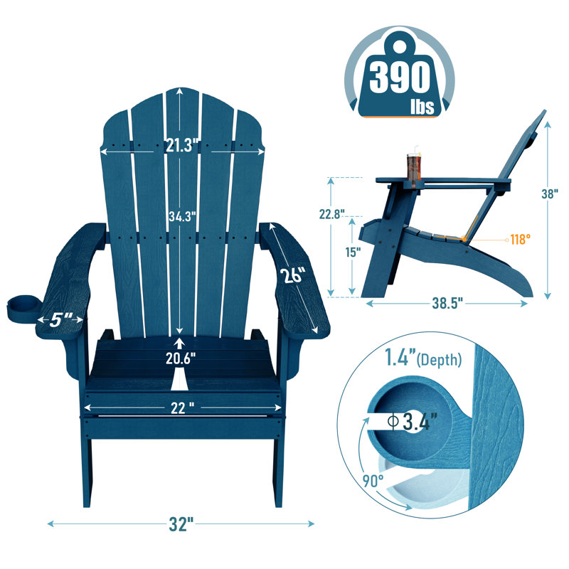 Chaise Adirondack Jadam, Marine