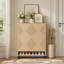 Armoire à chaussures en bois, armoire de rangement à 6 niveaux avec tablettes réglables