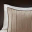 Édredon en faux suède beige 7 pièces