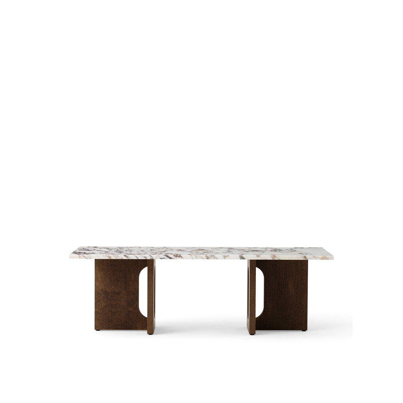 Androgyne Stone Coffee Table, Calacatta Viola, Dark Stained Oak