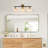 3-Light Bathroom Vanity Light with Clear Ribbed Glass Shades