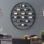 Label View 12 Bottle Wall Mounted Wine Bottle Rack