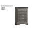 Mobilier de chambre à coucher moderne à finition grise avec tiroirs 1 pièce Modern Transitional