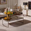 Lisbon Cocktail Table - Silken Cream/Bronze