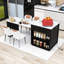 Îlot de cuisine avec table de salle à manger extensible, armoire et ports d'alimentation intégrés Cleanthes-1544361030