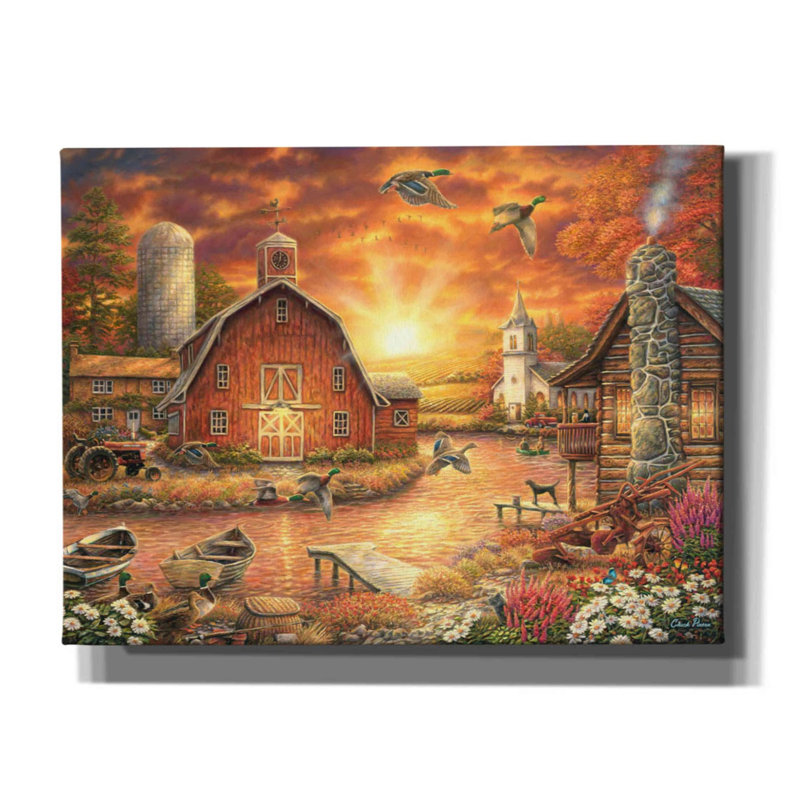 «Honey Drip Farm» par Chuck Pinson, art mural sur toile, H 12 po x l 16 po x P 0,75 po