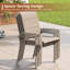 Ensemble de salle à manger de patio avec table de salle à manger ronde 47,2 po et 6 chaises rembourrées en textilène-348841013