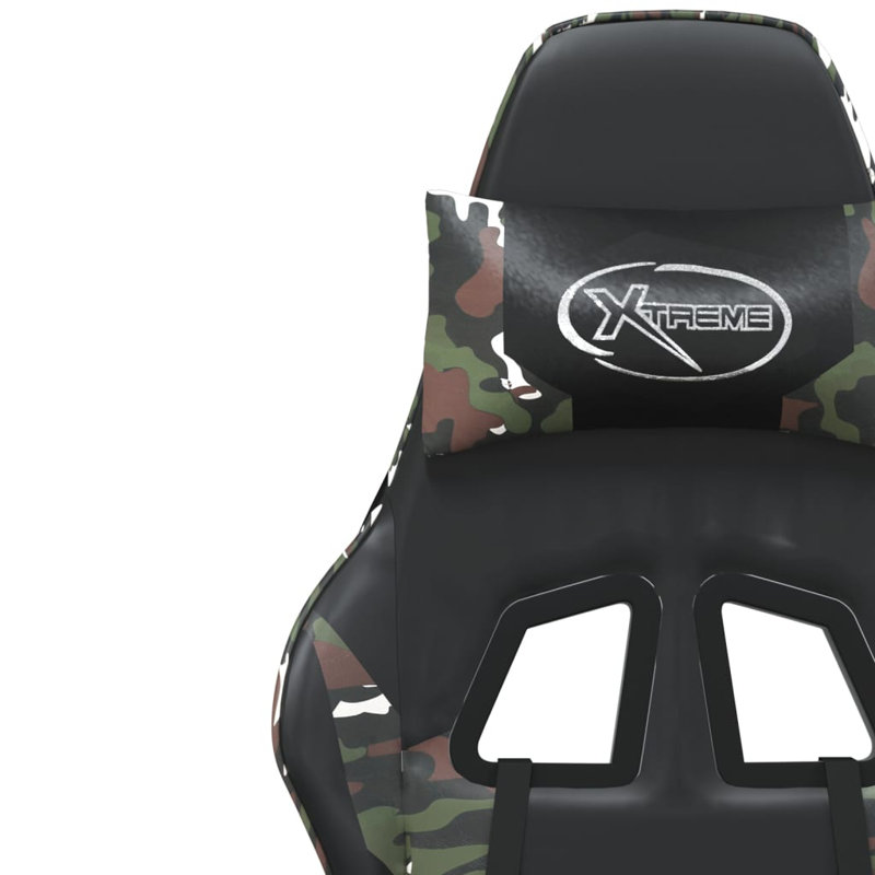 Fauteuil de massage avec repose-pieds, Noir / camouflage