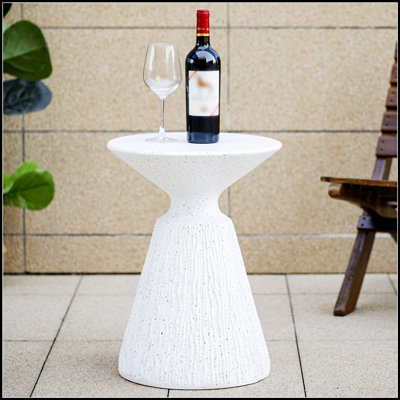 Table d'appoint d'extérieur en marbre texturé MGO