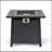 28-Inch Iron Square Propane Fire Pit Table
