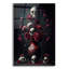 Art mural en verre épique «Fleurs mortes 3» par KIR.DART, 16 po x 24 po