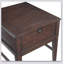 Table de bout classique avec tiroirs, port de chargement USB et finition brune pour les meubles de salon