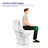 Round Bowl 18.9"H Chair Height Two-Piece Toilet, 1.28 GPF Single Flush, Soft-Close Seat, MaP 1000g