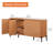 Laverda 61" Accent Cabinet With 4 Doors,  Modern Credenza Storage Cabinet With Minimalist Reeded Design For Living Room, Kitchen, Dining Room, Hallway-651104893