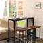 Table de bar rectangulaire d'extérieur avec roulettes-845778001