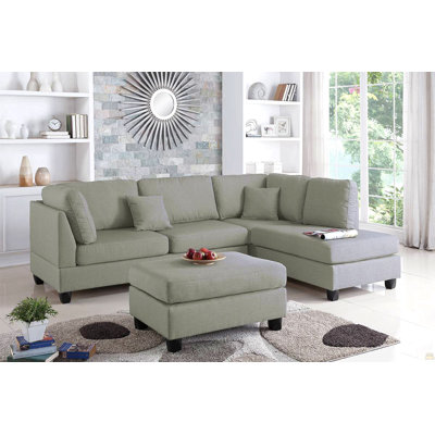 Canapé modulaire 3 pièces en gris