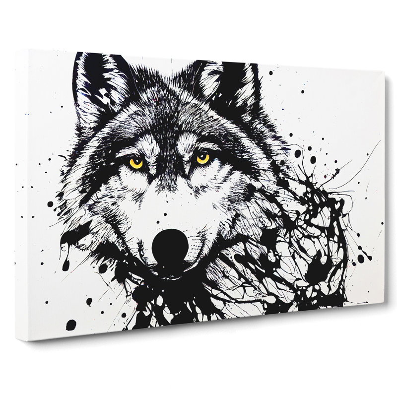 Arty Wolf - Wrapped Canvas, 50cm H x 76cm W x 3cm D