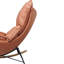 Chaise berçante décontractée de luxe tout en brun clair
