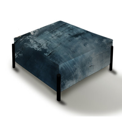 Stormy Horizon Moody Patterns - Abstract Large Square Ottoman