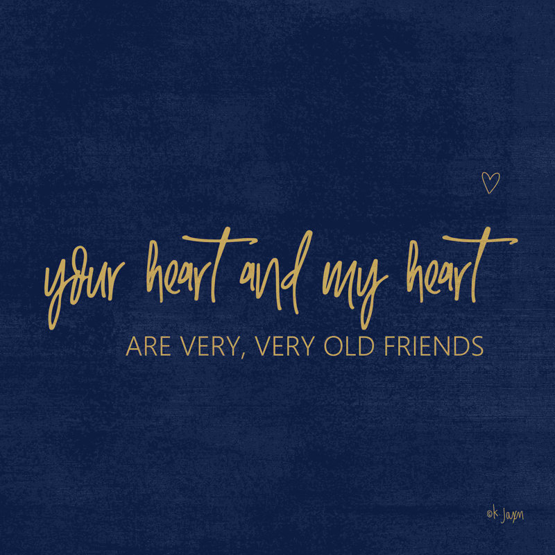 «Your Heart and My Heart» par Jaxn Blvd. - Peinture, H 12 po x l 12 po, No, Wrapped Canvas