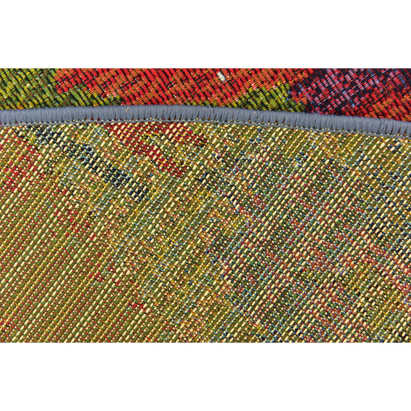 Tapis bleu intérieur / extérieur Newt Ikat, Rond 8 pi