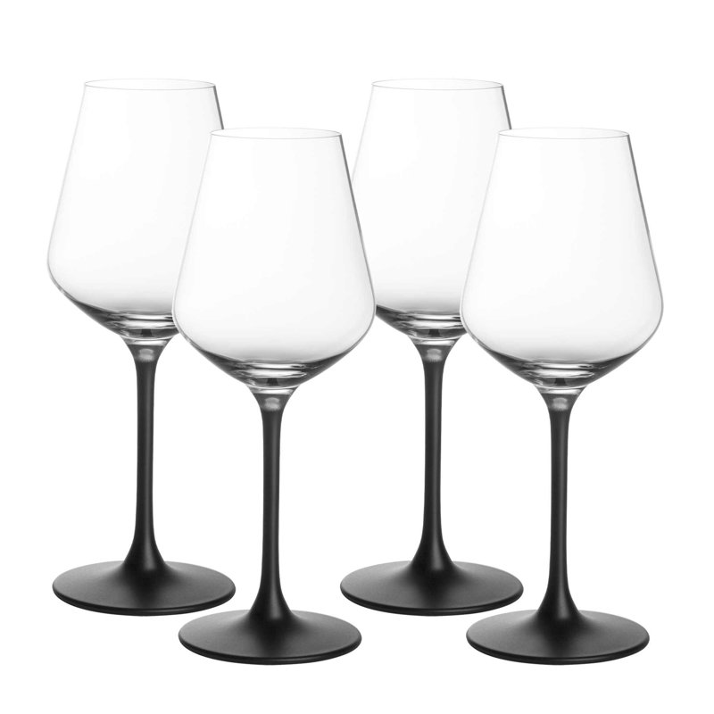 Villeroy & Boch Manufacture Lead Free Crystal All Purpose Wine Glass, Black