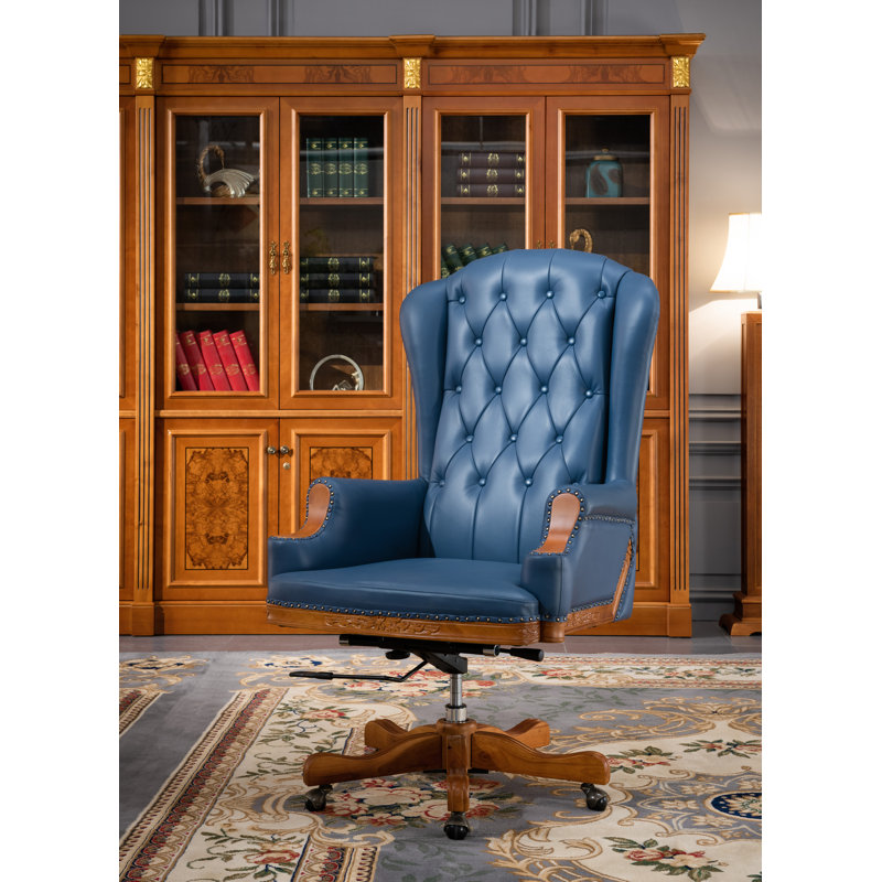 Fauteuil de direction à haut dossier Infinity Blue, Bleu