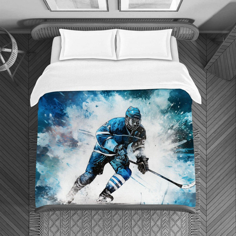 Blue White Blue/White Microfiber Duvet Cover, Twin Duvet Cover