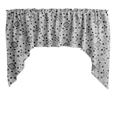 Cotton Blend Paisley Swag Window Valance